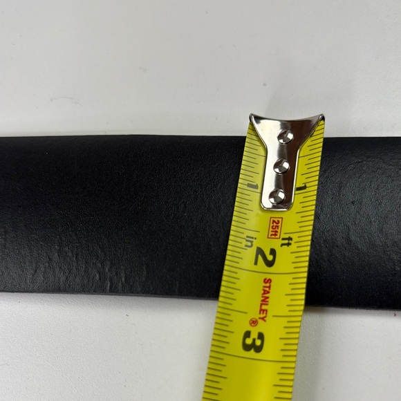 Mexx Black Vegan Leather Belt with Silver Buckle - Picture 8 of 10